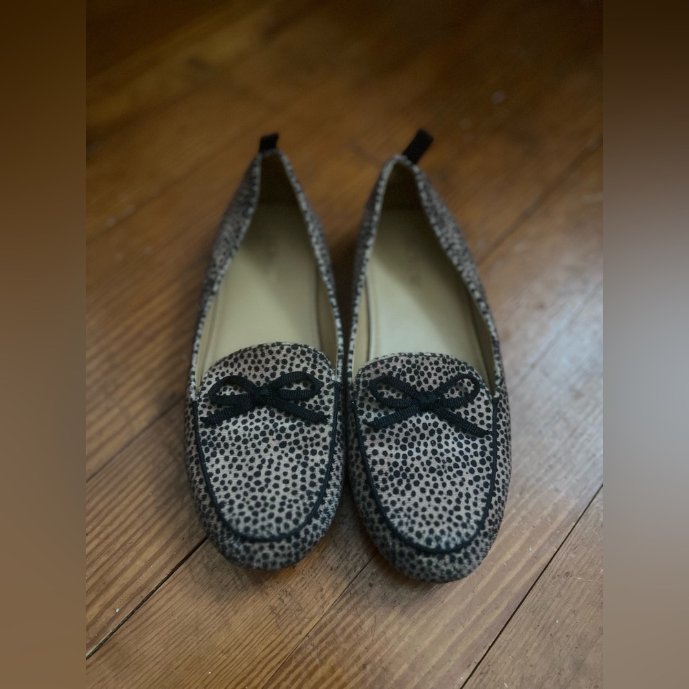 J Crew Girls Leopard Print Loafers